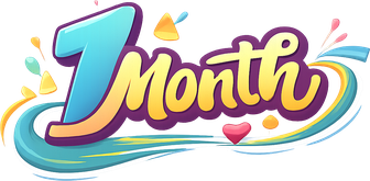 1 month লোগো